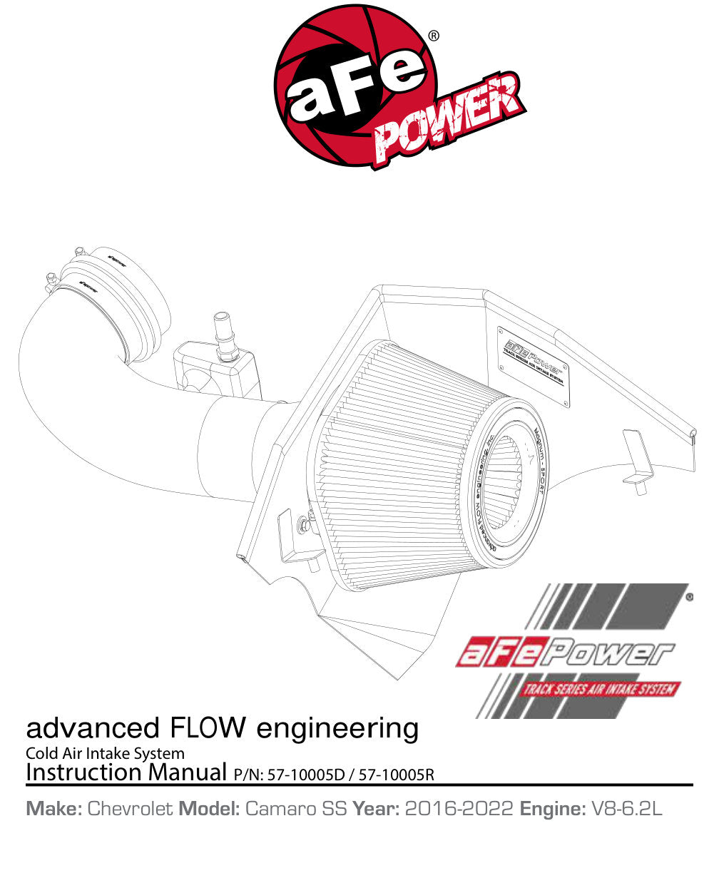 aFe Track Series Carbon Fiber Pro 5R AIS Intake | Chevrolet Camaro SS 2016-2019 (57-10005R)