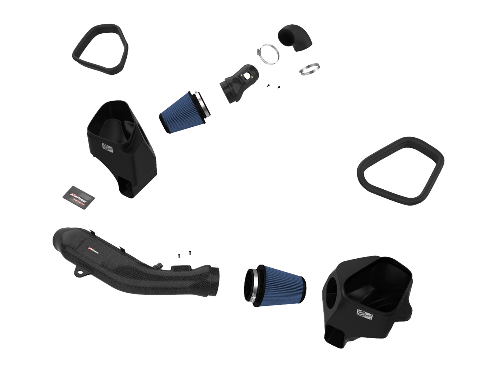 aFe Track Series Stg 2 Carbon Fiber Intake w/ Pro 5R Media | BMW M3/M4 (15-20) (57-10006R)