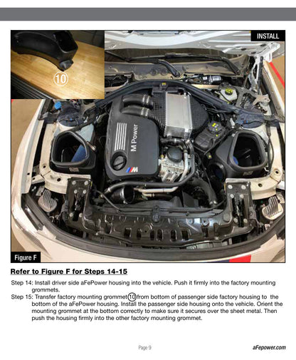 aFe Track Series Stg 2 Carbon Fiber Intake w/ Pro 5R Media | BMW M3/M4 (15-20) (57-10006R)