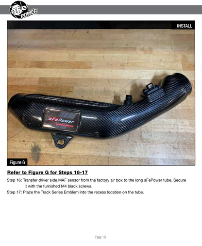 aFe Track Series Stg 2 Carbon Fiber Intake w/ Pro 5R Media | BMW M3/M4 (15-20) (57-10006R)