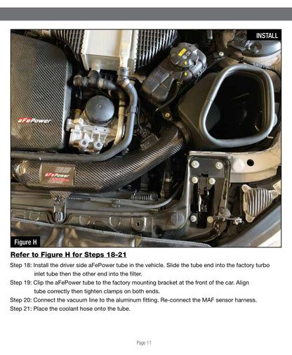 aFe Track Series Stg 2 Carbon Fiber Intake w/ Pro 5R Media | BMW M3/M4 (15-20) (57-10006R)