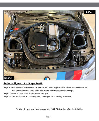aFe Track Series Stg 2 Carbon Fiber Intake w/ Pro 5R Media | BMW M3/M4 (15-20) (57-10006R)