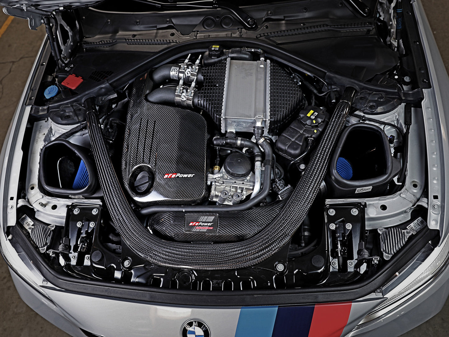 aFe Track Series Stg 2 Carbon Fiber Intake w/ Pro 5R Media | BMW M3/M4 (15-20) (57-10006R)