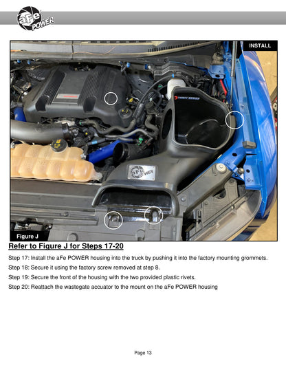 aFe Track Series Carbon Fiber Cold Air Intake w/ Pro 5R Filter | Ford F-150/Raptor (57-10010R)