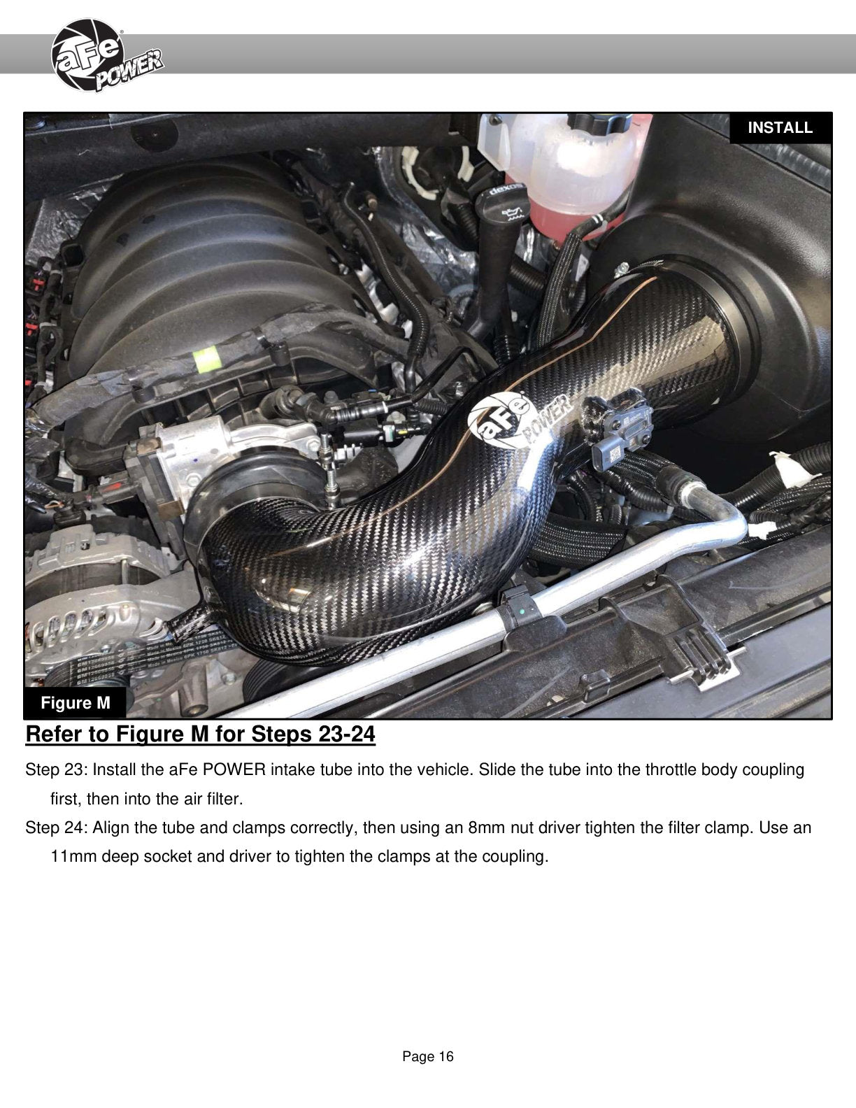 aFe Track Series Carbon Fiber Cold Air Intake w/ Pro Dry S Filter | GM Trucks 5.3L/6.2L (19-21) (57-10015D)