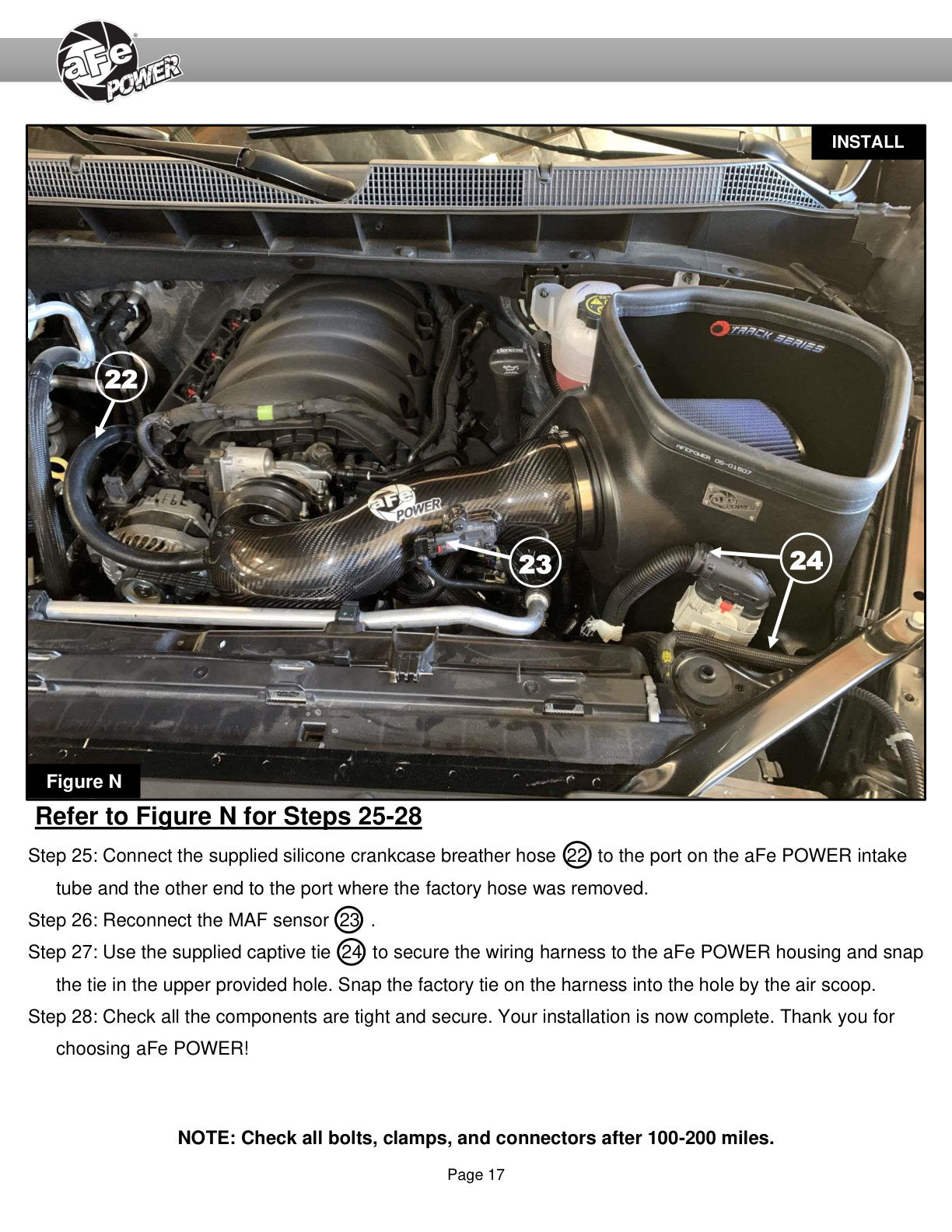 aFe Track Series Carbon Fiber Cold Air Intake w/ Pro Dry S Filter | GM Trucks 5.3L/6.2L (19-21) (57-10015D)