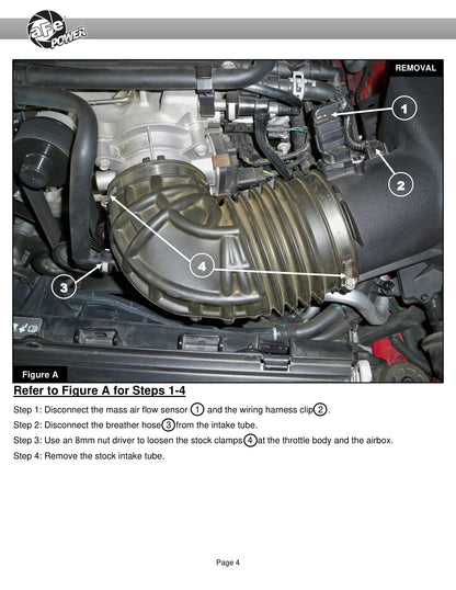 aFe Track Series Carbon Fiber CAI w/ Pro-DRY S Filters | Chevrolet Camaro ZL1 (6.2L V8) (57-10018D)