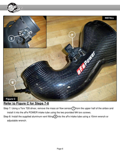 aFe Track Series Carbon Fiber CAI w/ Pro 5R Filter | Chevy Camaro ZL1 6.2L V8 (17-12) (57-10018R)