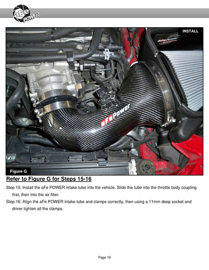 aFe Track Series Carbon Fiber CAI w/ Pro 5R Filter | Chevy Camaro ZL1 6.2L V8 (17-12) (57-10018R)