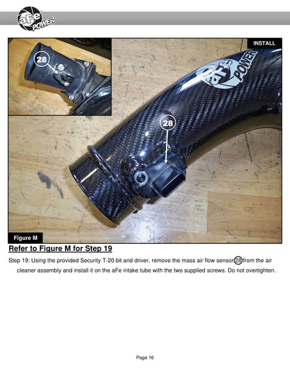 aFe 57-10019D Track CF Intake System w/Pro DRY S Filter for Nissan Patrol