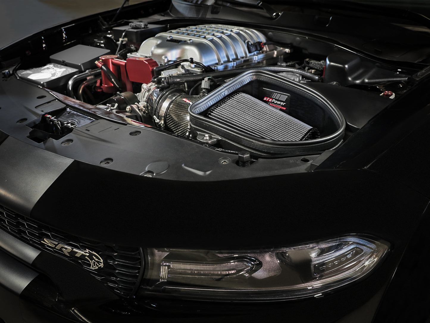 aFe Track Series Stage-2 Carbon Fiber Intake System | Dodge Charger SRT Hellcat Redeye (21-23) (57-10027D)