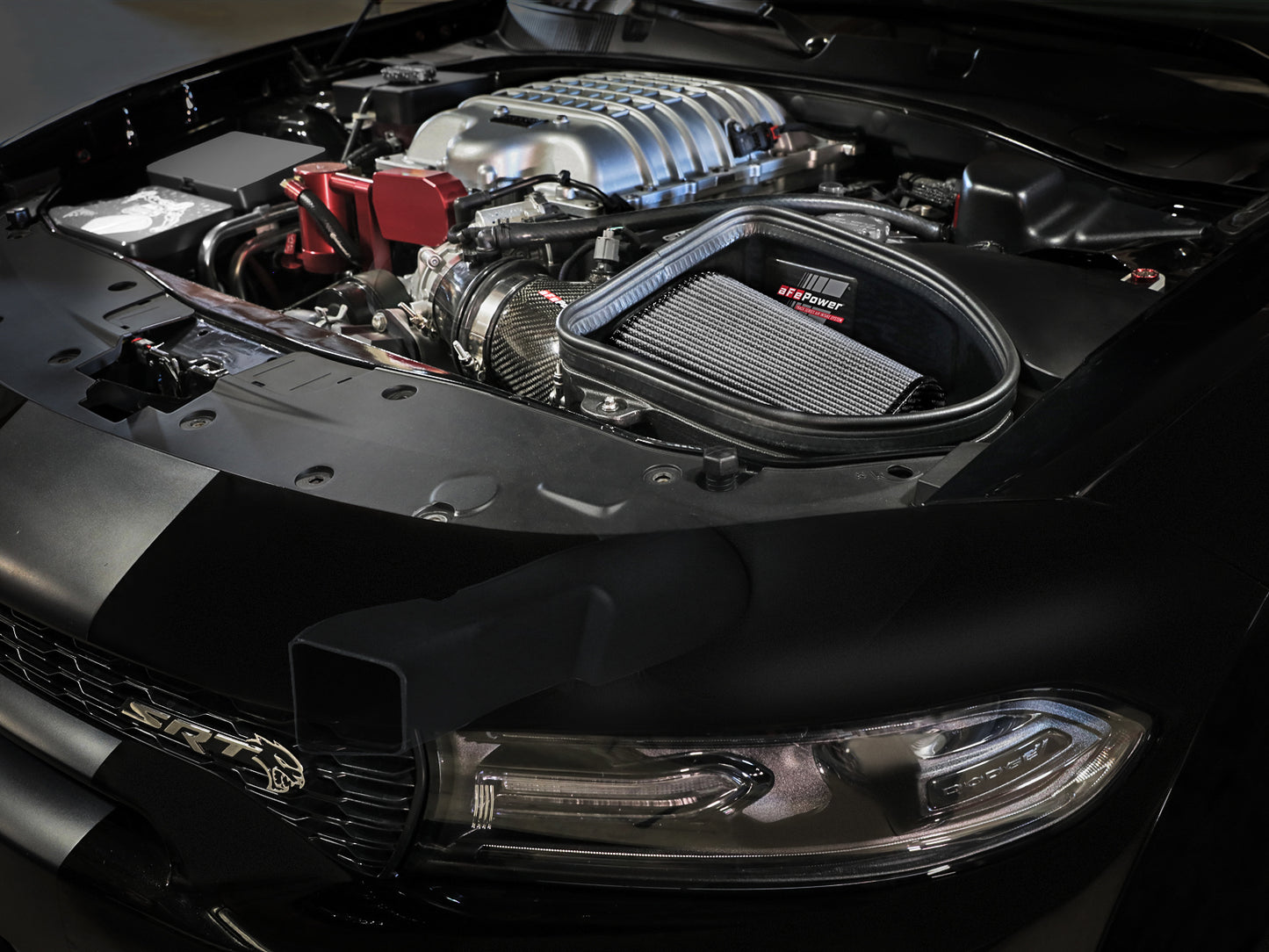 aFe Track Series Stage-2 Carbon Fiber Intake System | Dodge Charger SRT Hellcat Redeye (21-23) (57-10027D)