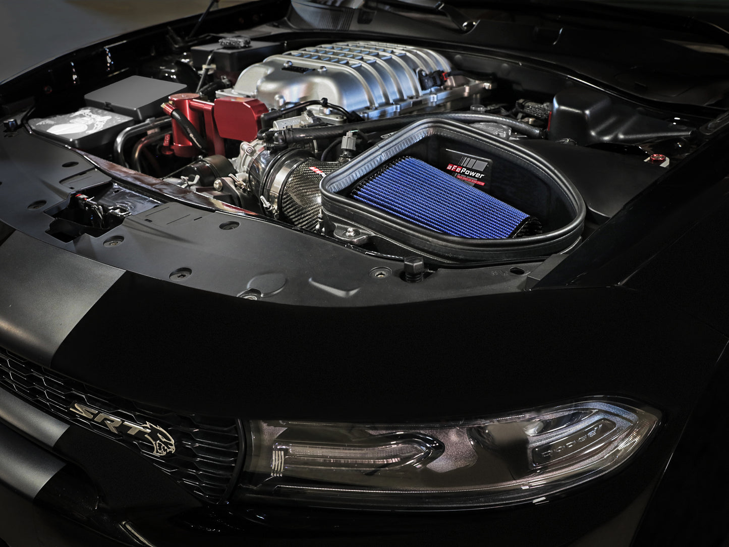 aFe Track Series Stage-2 Carbon Fiber Intake Pro 5R | Dodge Charger SRT Hellcat Redeye V8-6.2L (21-23) (57-10027R)