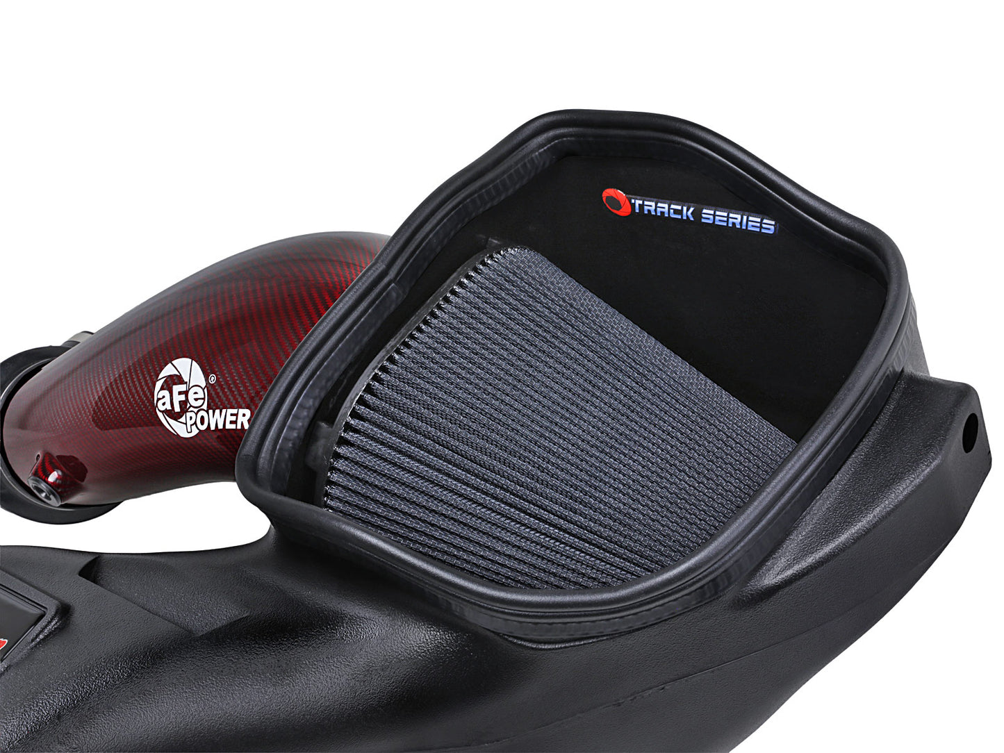 aFe Red Carbon Track Series Air Intake w/P5R Filter | Ford F150 Raptor R (23-24) (57-10030KR)