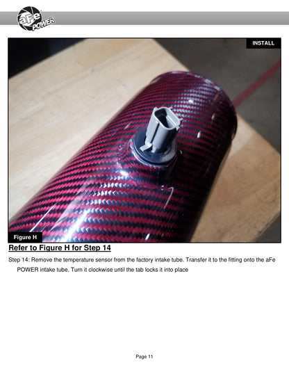 aFe Red Carbon Track Series Air Intake w/P5R Filter | Ford F150 Raptor R (23-24) (57-10030KR)