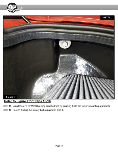 aFe Red Carbon Track Series Air Intake w/P5R Filter | Ford F150 Raptor R (23-24) (57-10030KR)