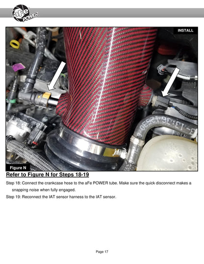 aFe Red Carbon Track Series Air Intake w/P5R Filter | Ford F150 Raptor R (23-24) (57-10030KR)