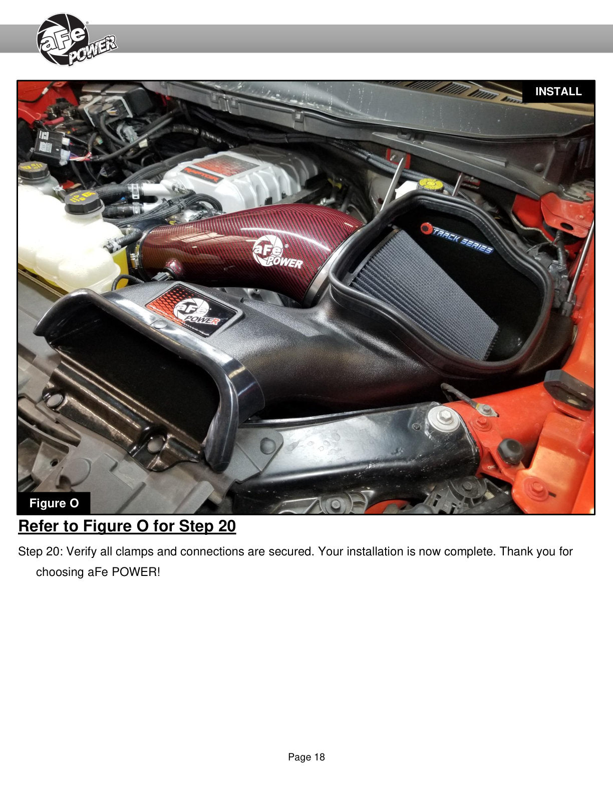 aFe Red Carbon Track Series Air Intake w/P5R Filter | Ford F150 Raptor R (23-24) (57-10030KR)