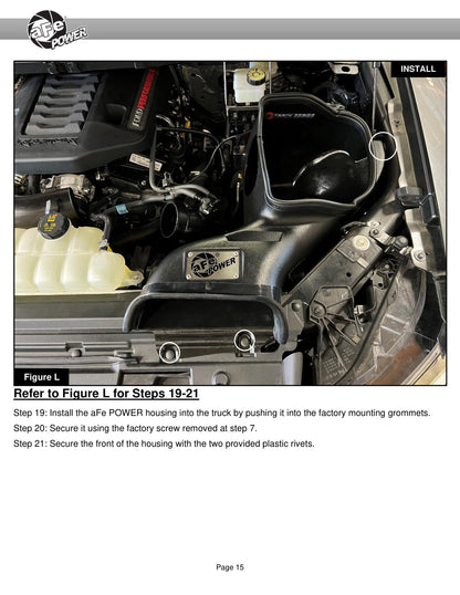 aFe 17-24 F-150 Track Series Red Kevlar C/F Intake | Ford F-150/Expedition (18-26) (57-10031KR)