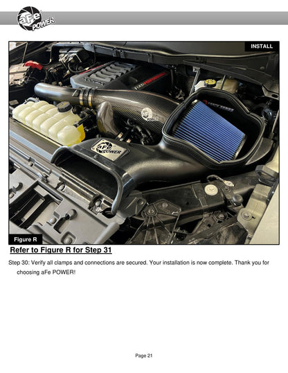 aFe 17-24 F-150 Track Series Red Kevlar C/F Intake | Ford F-150/Expedition (18-26) (57-10031KR)