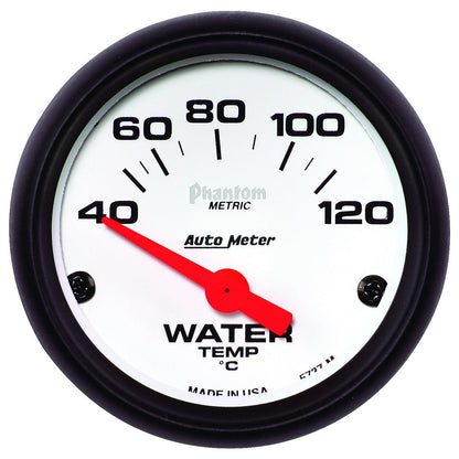 AutoMeter Phantom 52mm 40-120 Deg C Electronic Water Temp Gauge (5737-M)