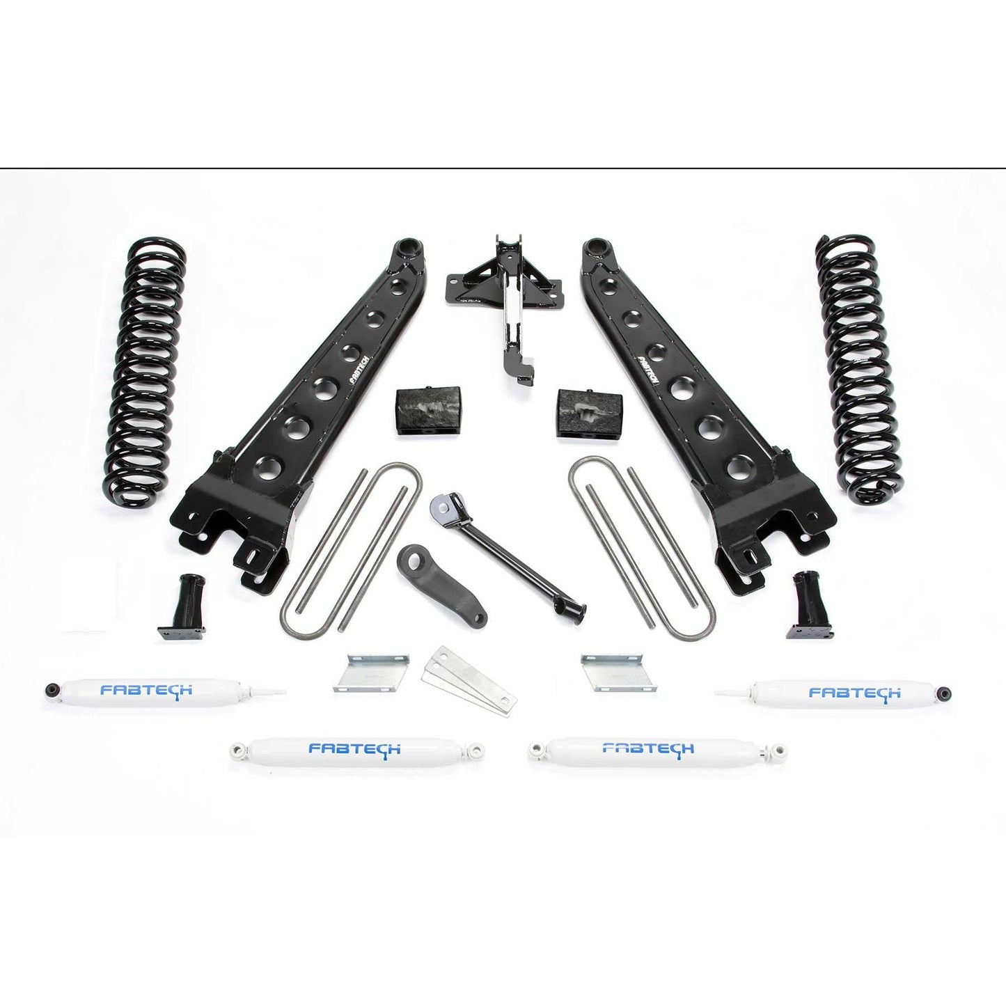 Fabtech 4" Rad Arm System w/ Coils & Performance Shocks | Ford F250/F350 4WD Gas (17-21) (K2253)