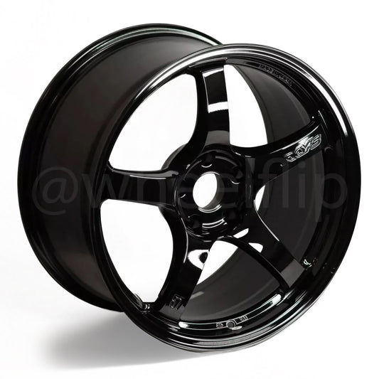 Gram Lights 57CR 18x9.5 +38 5x120 Glossy Black (SET)