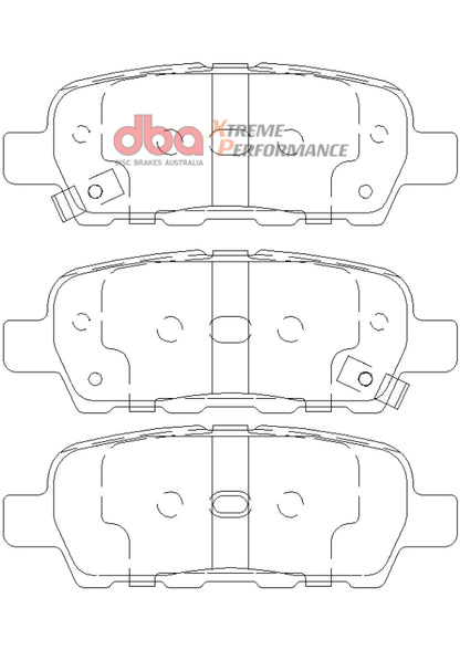 DBA Rear Xtreme Performance Brake Pads | Nissan Sentra (07-13) (DB1509XP)