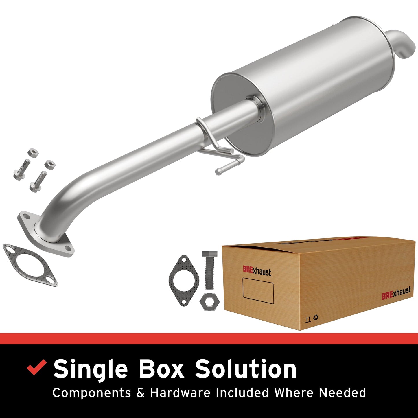 BRExhaust 2010-2013 Kia Forte Direct-Fit Muffler Kit