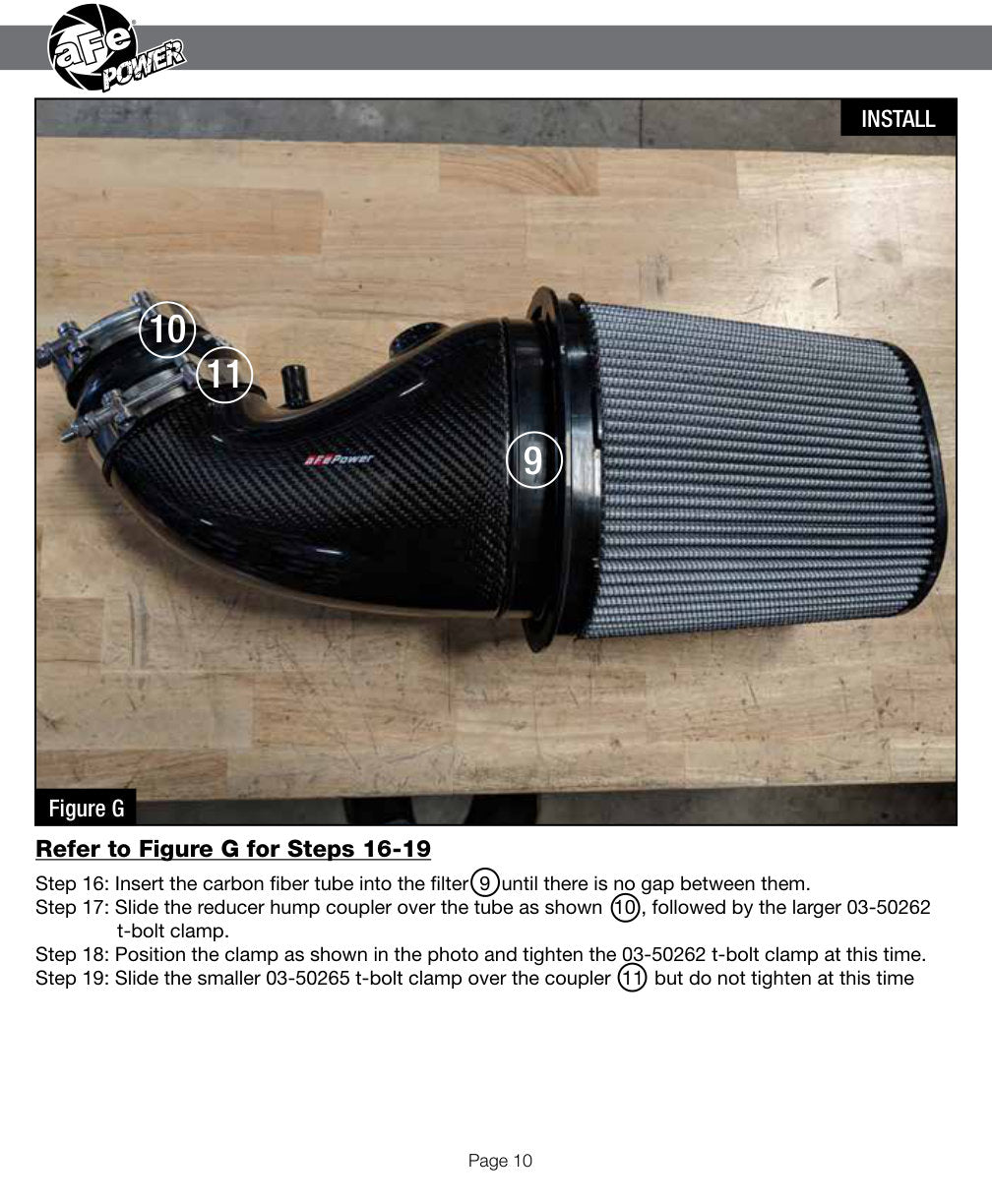 aFe Black Series Carbon Fiber Cold Air Intake | Jeep Grand Cherokee SRT8 (12-19) (58-10001D)