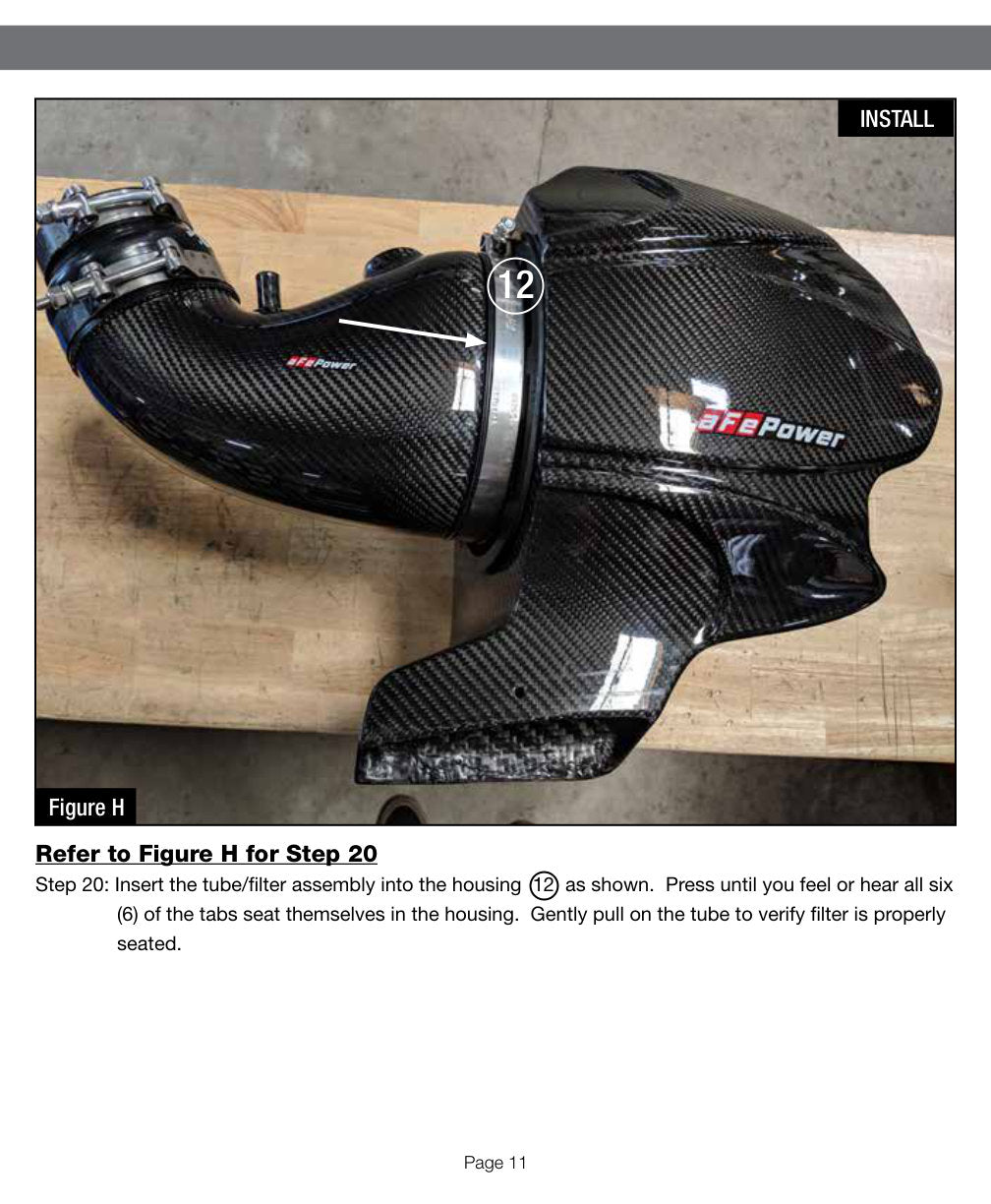 aFe Black Series Carbon Fiber Cold Air Intake | Jeep Grand Cherokee SRT8 (12-19) (58-10001D)