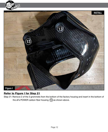 aFe Black Series Carbon Fiber Cold Air Intake | Jeep Grand Cherokee SRT8 (12-19) (58-10001D)