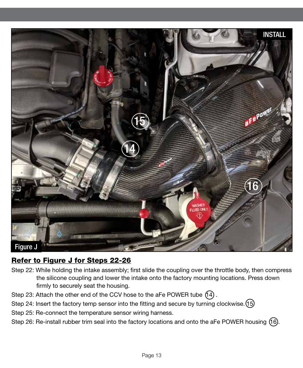 aFe Black Series Carbon Fiber Cold Air Intake | Jeep Grand Cherokee SRT8 (12-19) (58-10001D)