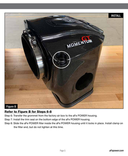 aFe Black Series Carbon Fiber Pro 5R Intake | Dodge Charger SRT8 (11-19) / 6.4L HEMI (58-10003R)