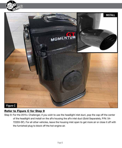 aFe Black Series Carbon Fiber Pro 5R Intake | Dodge Charger SRT8 (11-19) / 6.4L HEMI (58-10003R)