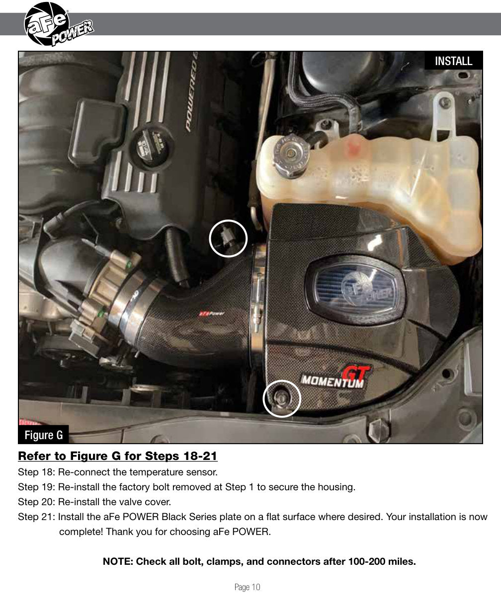 aFe Black Series Carbon Fiber Pro 5R Intake | Dodge Charger SRT8 (11-19) / 6.4L HEMI (58-10003R)