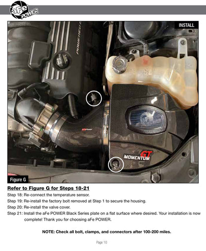 aFe Black Series Carbon Fiber Pro 5R Intake | Dodge Charger SRT8 (11-19) / 6.4L HEMI (58-10003R)
