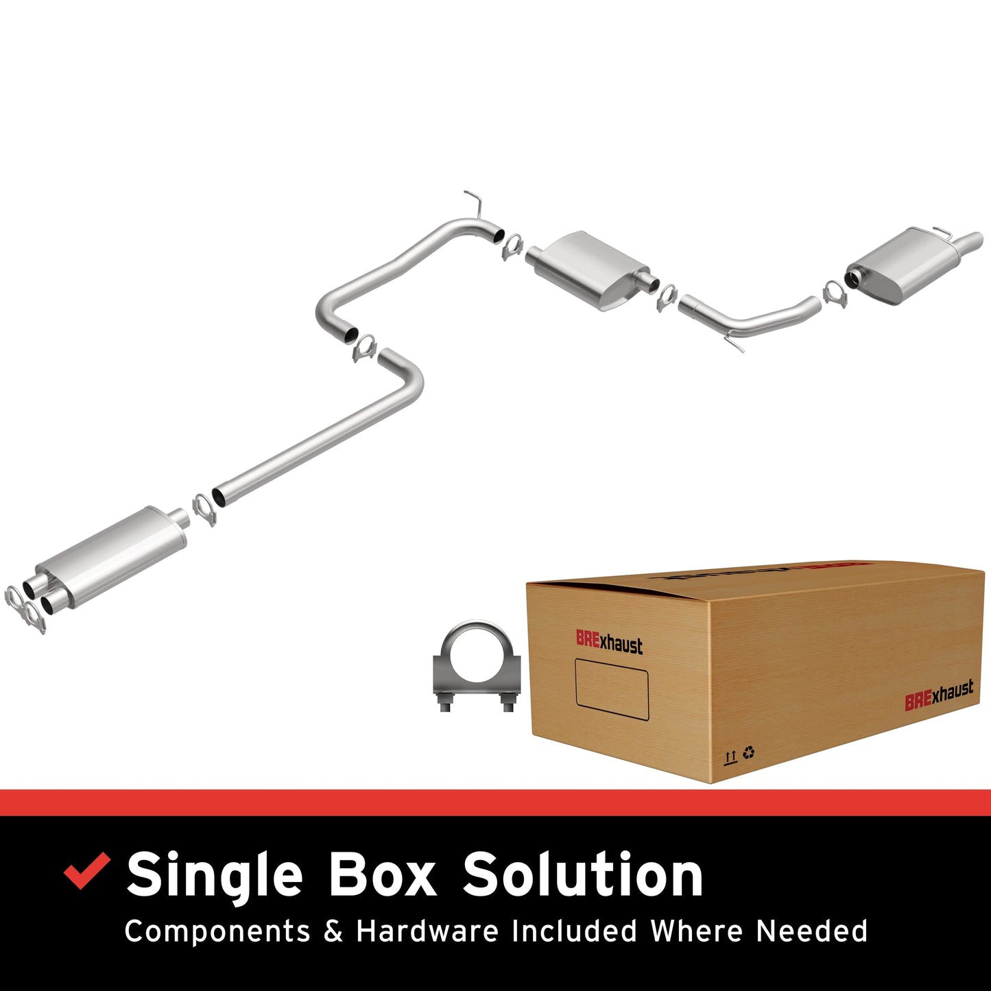 BRExhaust 1999-2004 Chrysler 300M 3.5L Direct-Fit Replacement Exhaust System