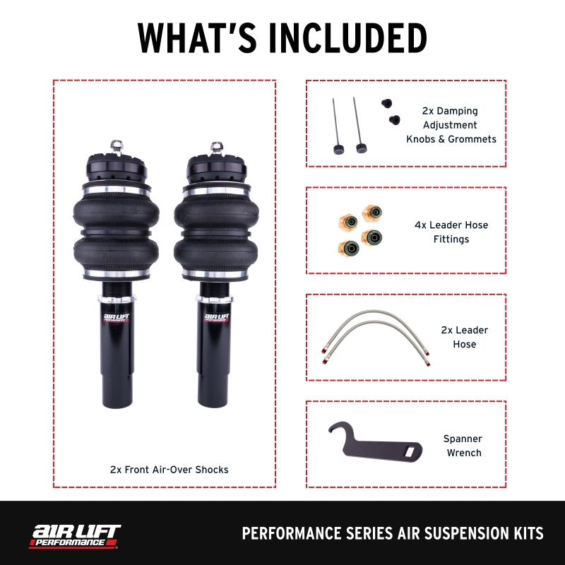 Air Lift 76005 Front Air Suspension Kit For Audi A4 Quattro & FWD S4/RS4 09-16