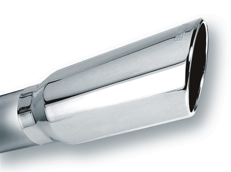 Borla 4in Inlet 5in Round Rolled Angle-Cut w/ Clamp Tip | Universal (20249)