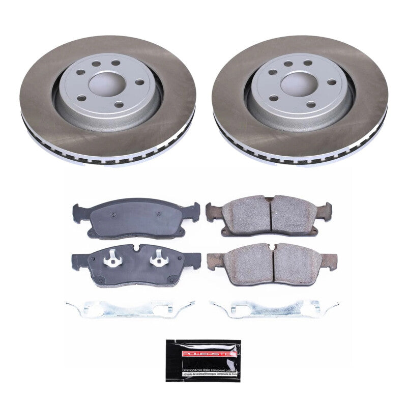 PowerStop Front Semi-Coated Rotor Kit | 2013–2015 Jeep Grand Cherokee (SC6536)