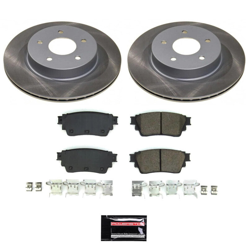 PowerStop 21-23 Nissan Rogue Rear Semi-Coated Rotor Kit (SC8771)
