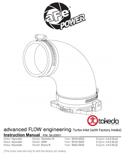 aFe Turbo Inlet Adapter | Hyundai Veloster N 2.0L (19-20) (59-20001)