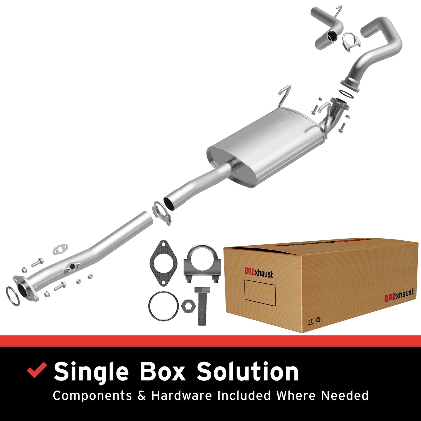BRExhaust 1996-2000 Toyota 4Runner 2.7L Direct-Fit Replacement Exhaust System