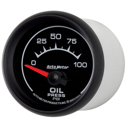AutoMeter ES 52mm 100 PSI Short Sweep Electric Oil Pressure Gauge (5927)