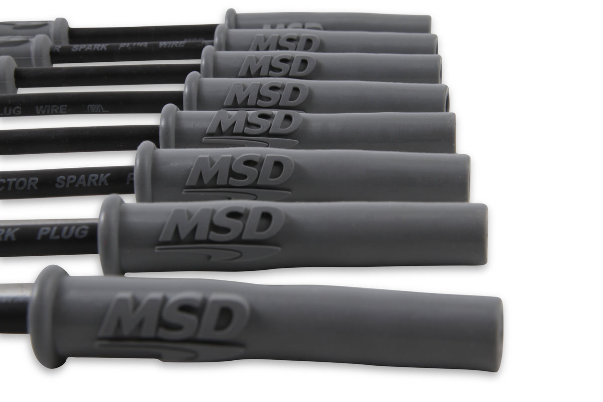 MSD 32813 Super Conductor Spark Plug Wire Set, Black