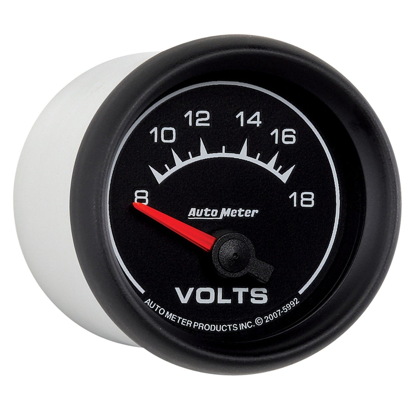 AutoMeter Euro-Style 2-1/16in 8-18V Short Sweep Electronic Voltmeter Gauge (5992)