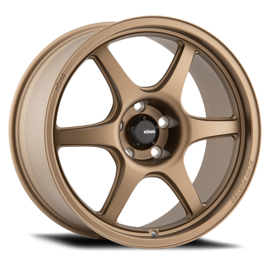 (set of 4) Konig Hexaform Matte Bronze | 17x9" +40mm | 5x100mm Wheel