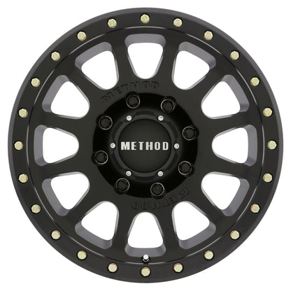 (set of 4) Method MR305-HD NV Matte Black | 18x9" +18mm | 8x6.5in Wheel