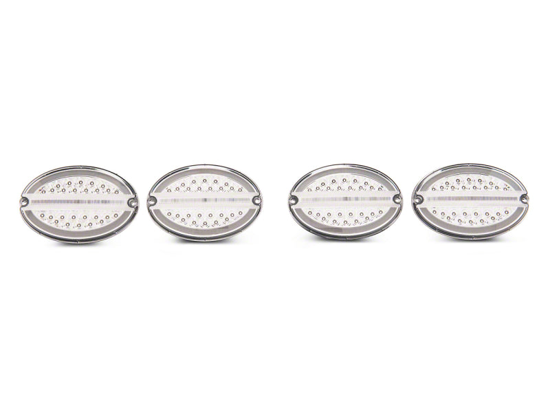 Raxiom Axial Series LED Tail Lights Chrome Clear Lens | Chevrolet Corvette C5 (97-04) (CV4608)